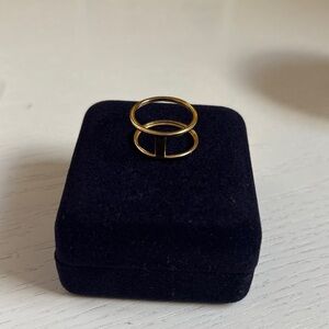 Oradina 10K solid gold Hudson ring size 6